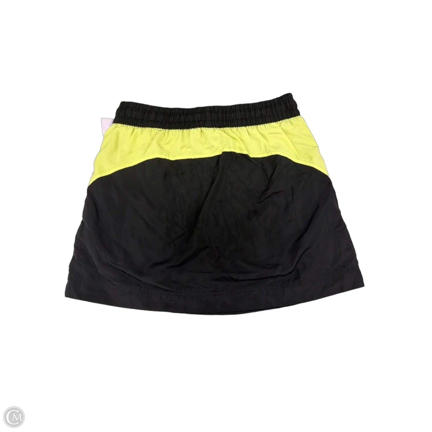 Athletic Skort By Mta Sport In Black & Yellow, Size: S