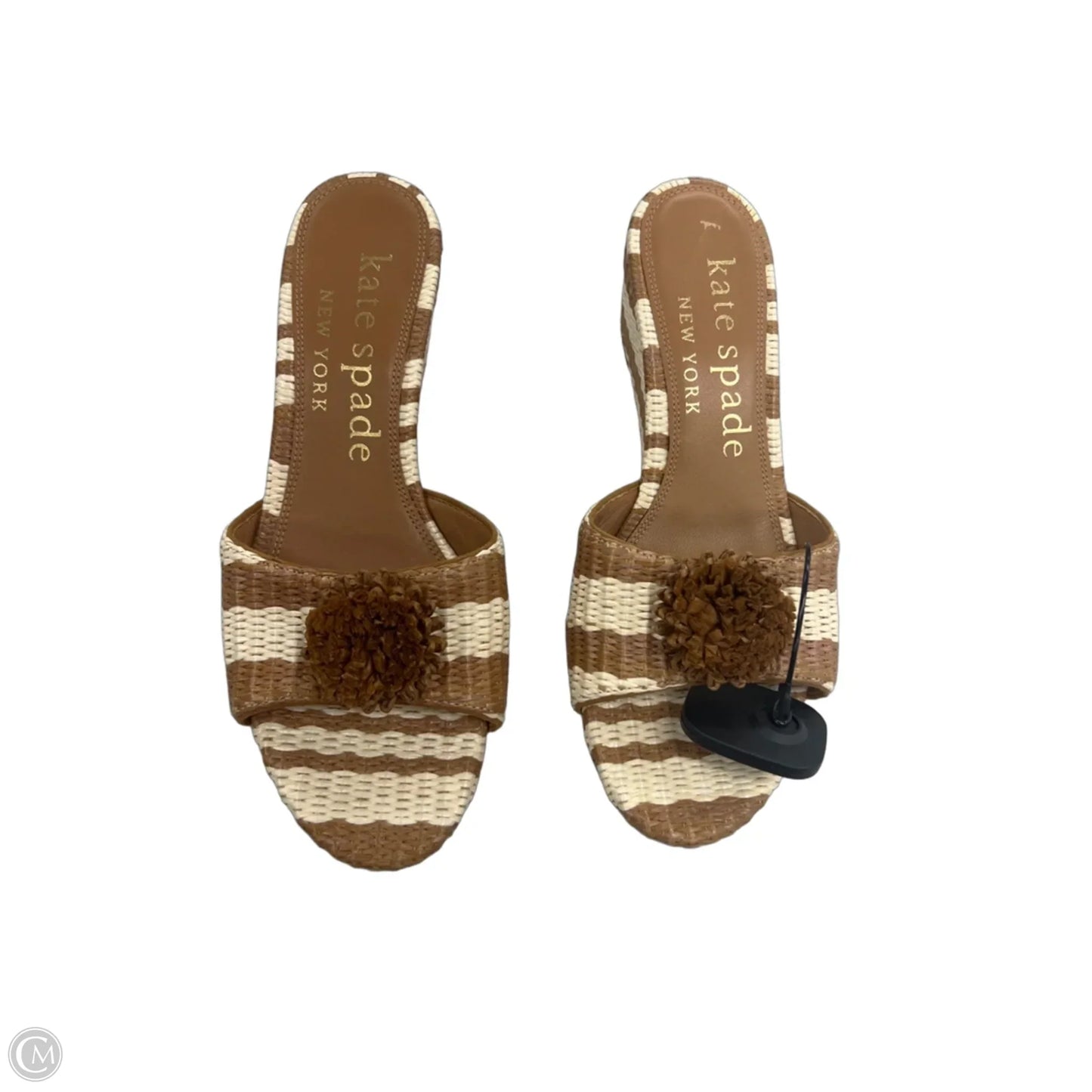 Sandals Designer By Kate Spade In Brown & Cream, Size: 7.5