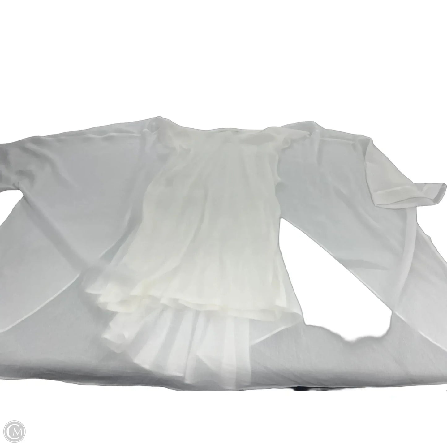 Top Long Sleeve By Dg2 In White, Size: M