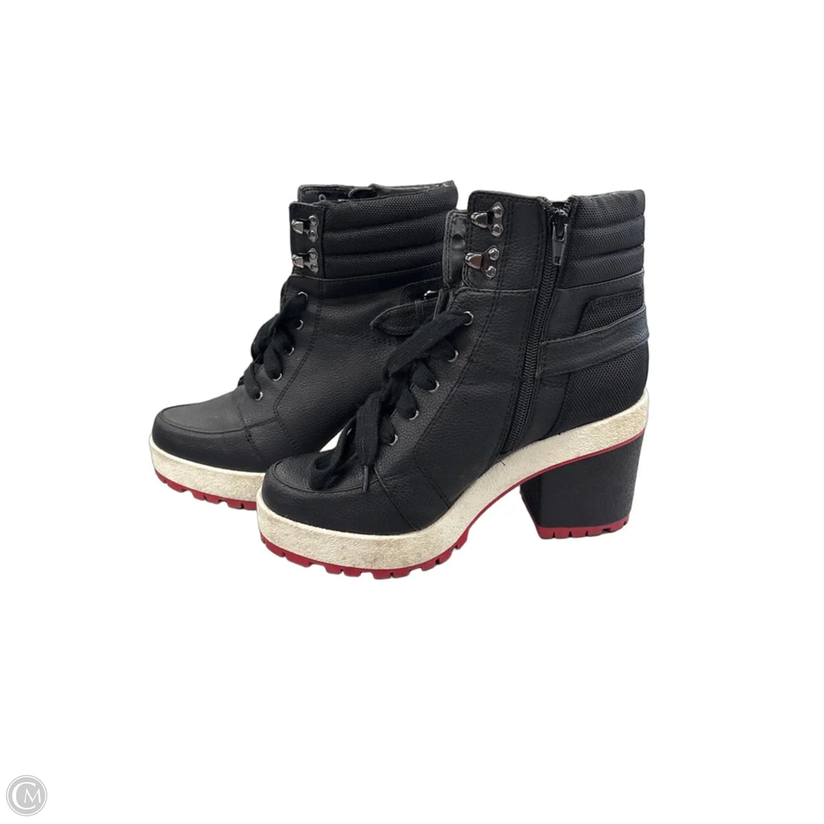 Boots Ankle Heels By Mix No 6 In Black, Size: 8