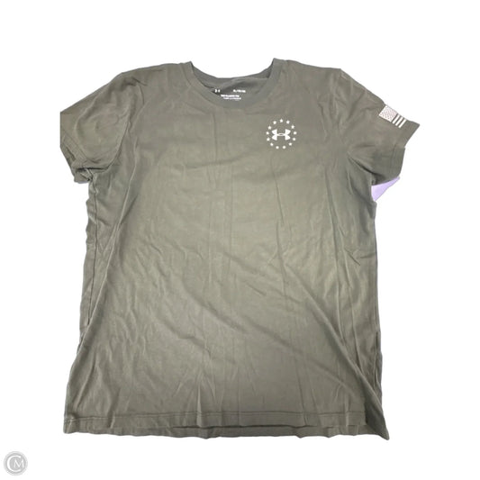 Top Short Sleeve By Under Armour In Green, Size: Xl