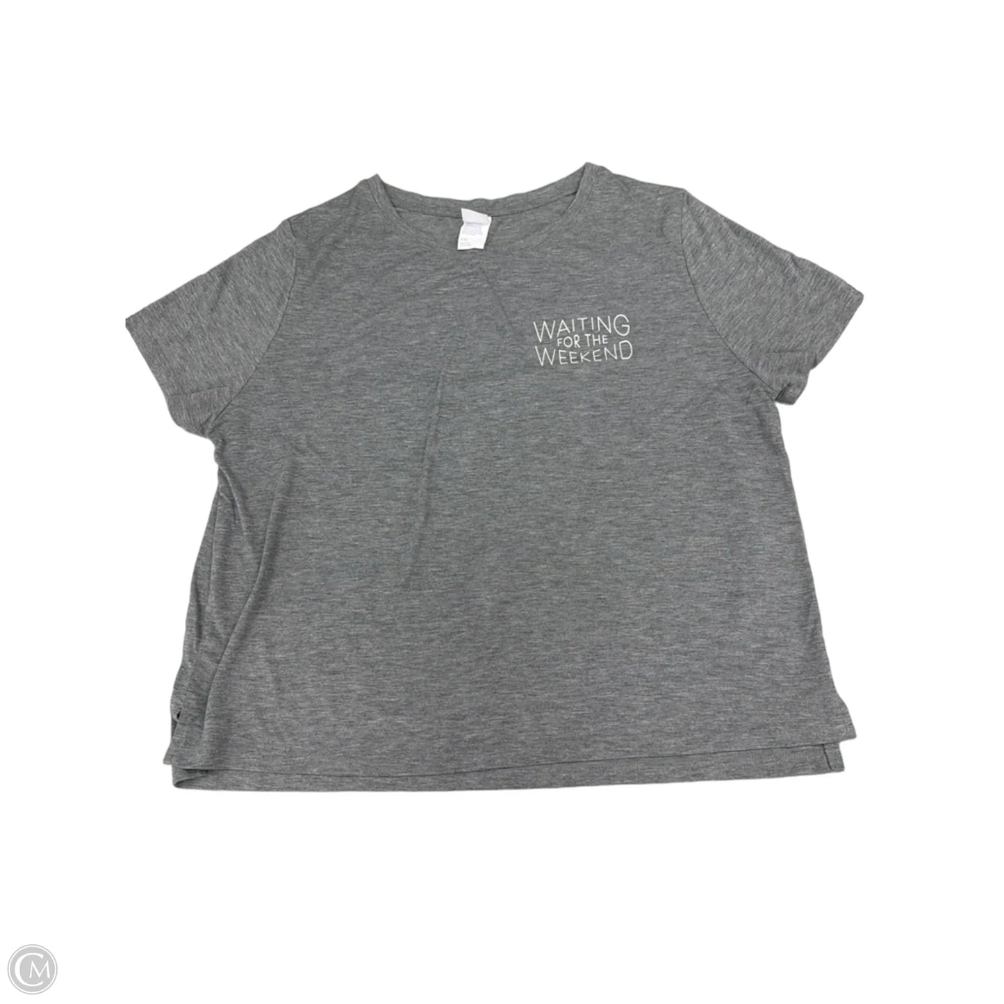 Top Short Sleeve Basic By Stars Above In Grey, Size: Xxl