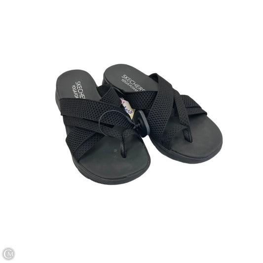 Sandals Flip Flops By Skechers In Black, Size: 8