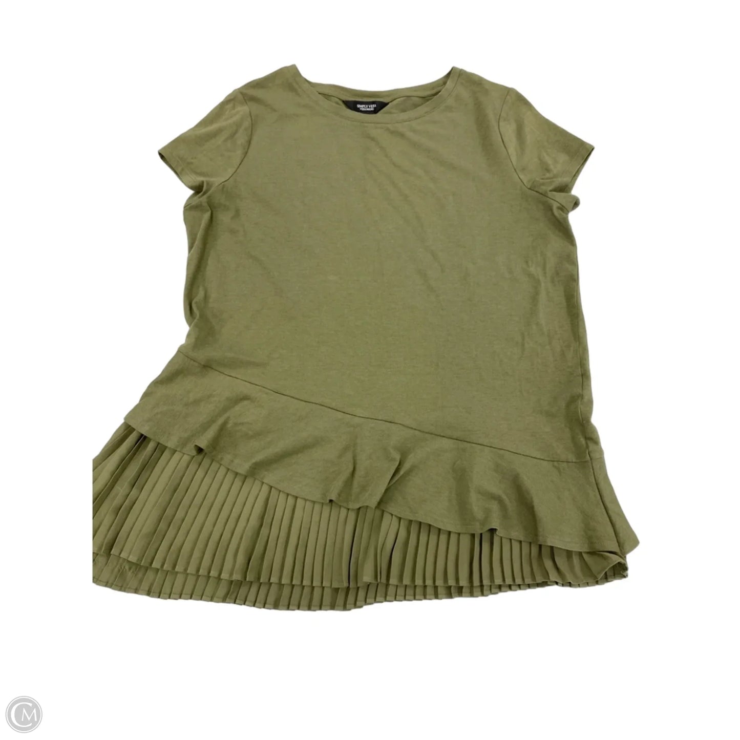 Top Short Sleeve By Simply Vera In Green, Size: S