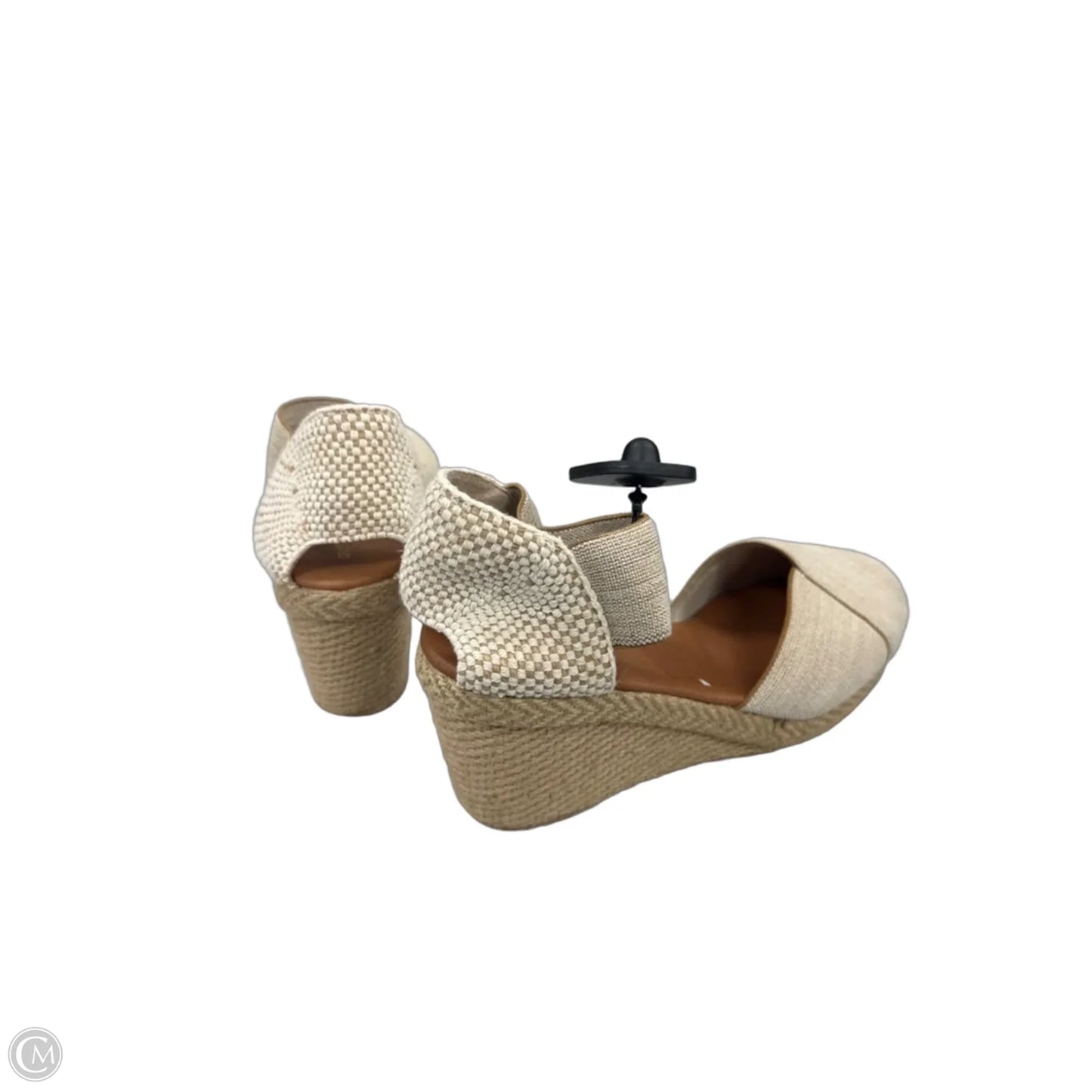 Shoes Heels Wedge By Cme In Cream, Size: 9