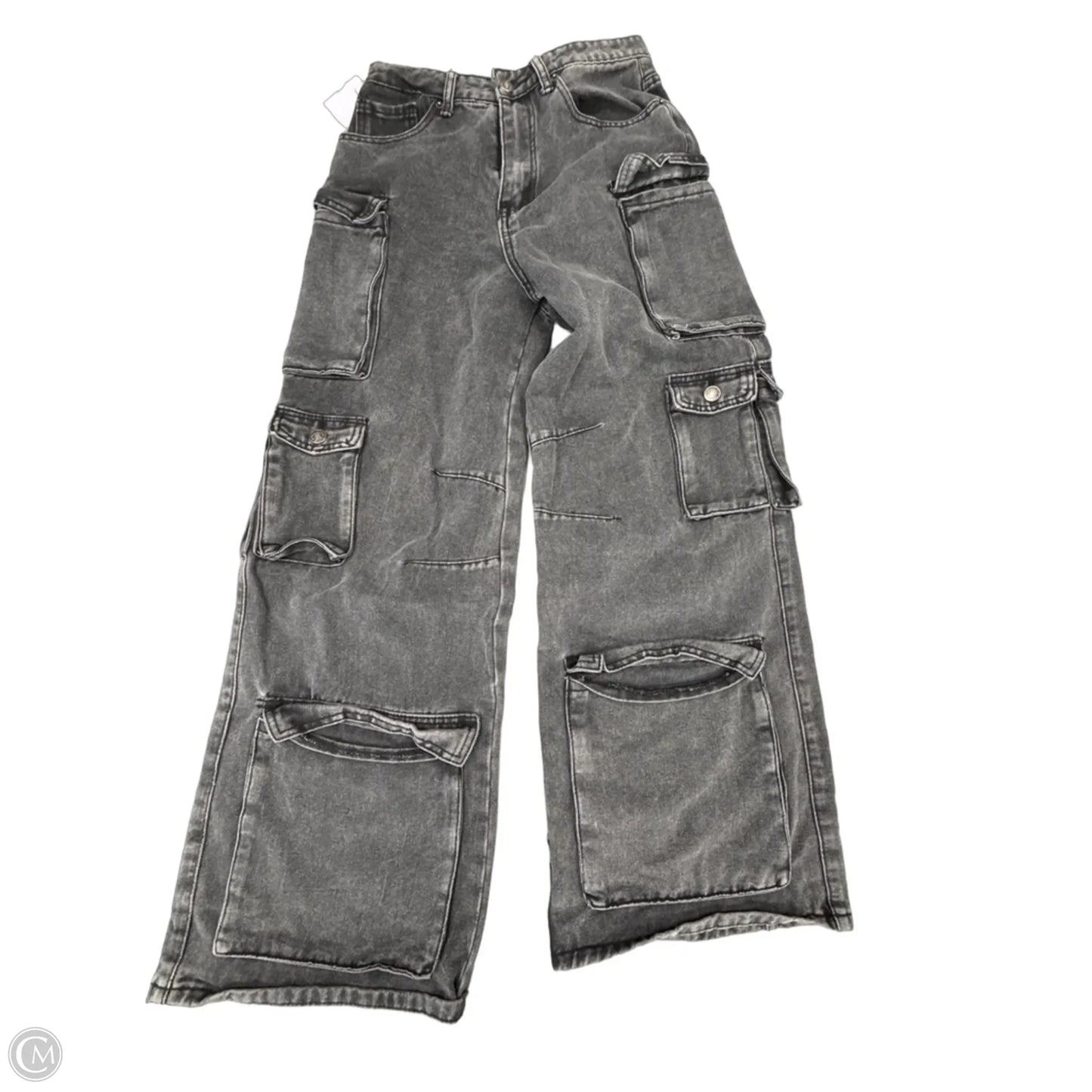 Jeans Wide Leg By Forever 21 In Black Denim, Size: 6