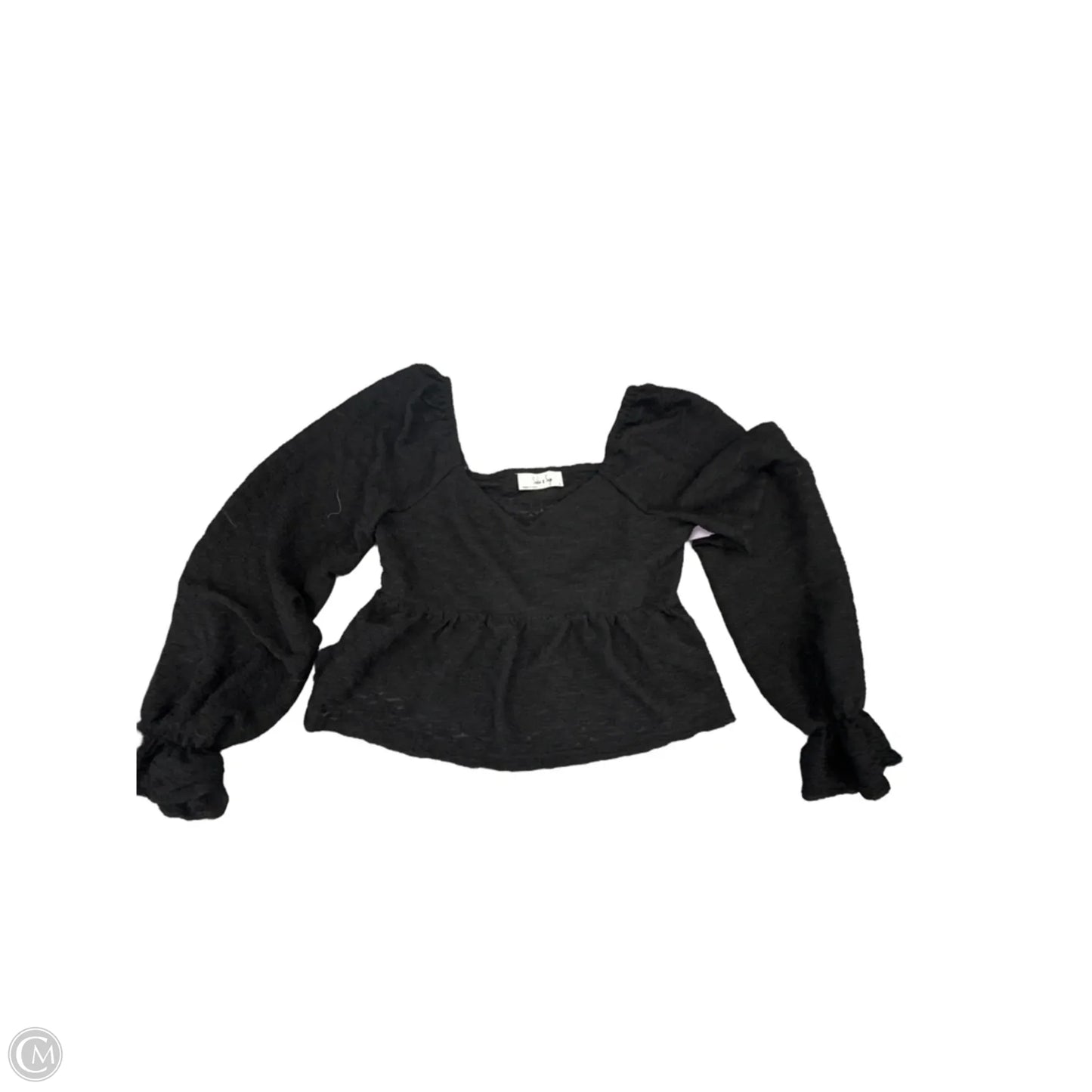 Top Long Sleeve By Sadie & Sage In Black, Size: S
