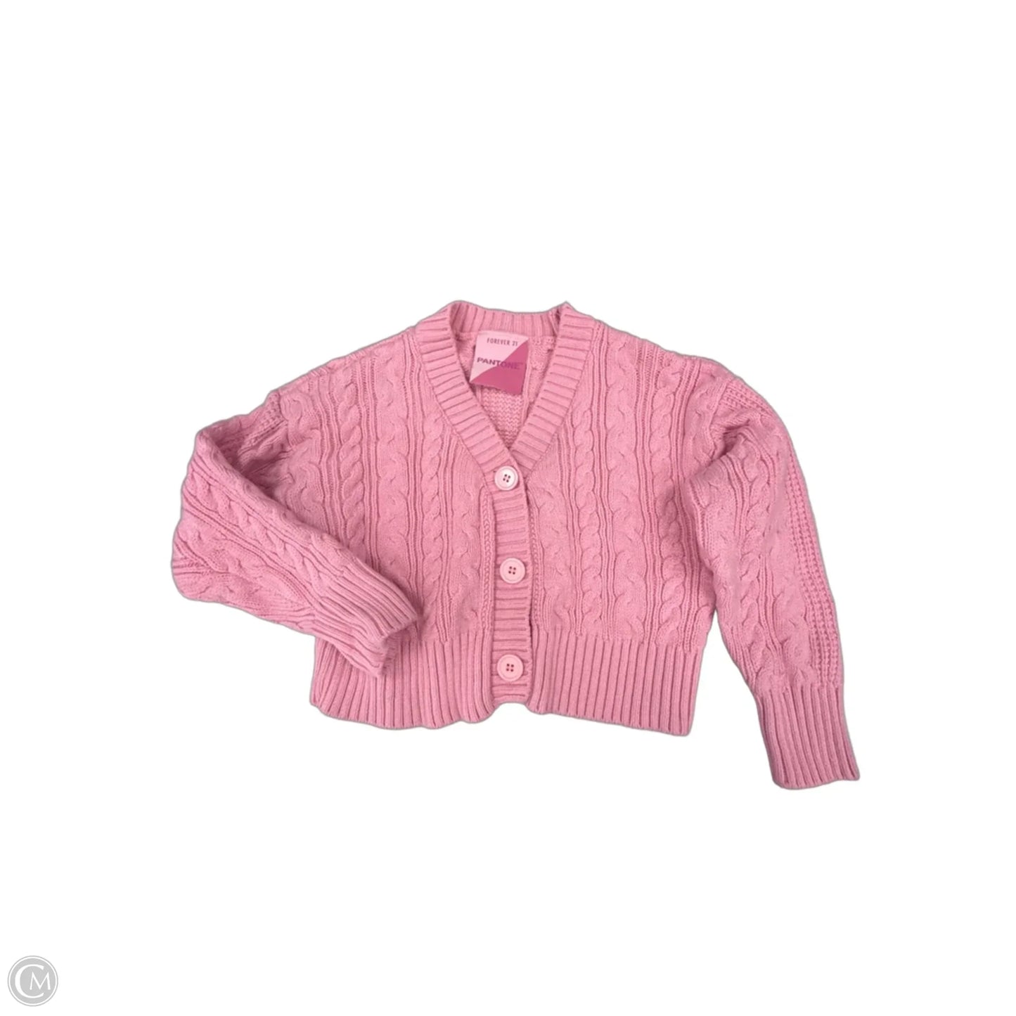 Sweater Cardigan By Forever 21 In Pink, Size: S
