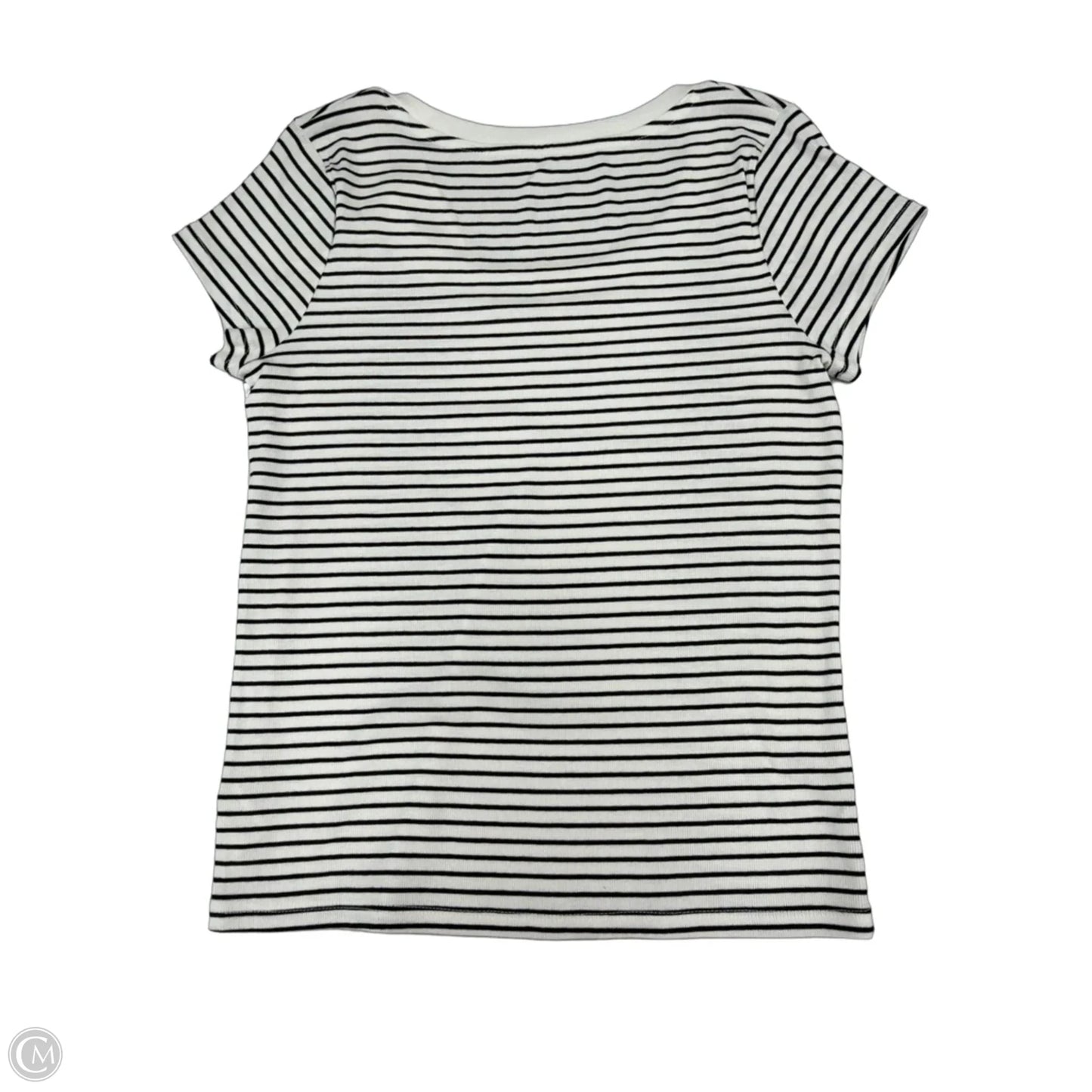 Top Short Sleeve By A New Day In Black & White, Size: L