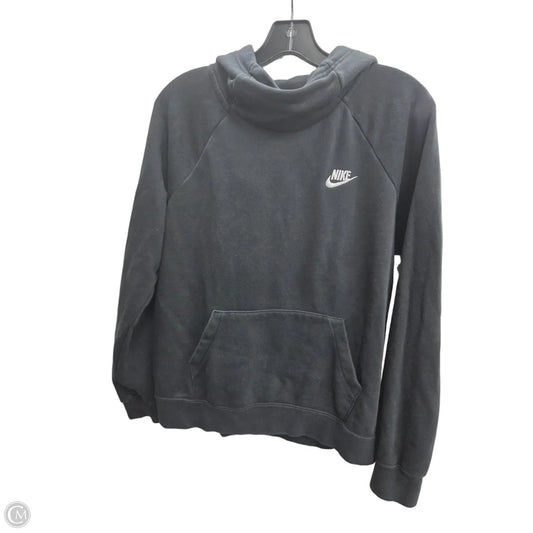 Sweatshirt Hoodie By Nike In Black, Size: M
