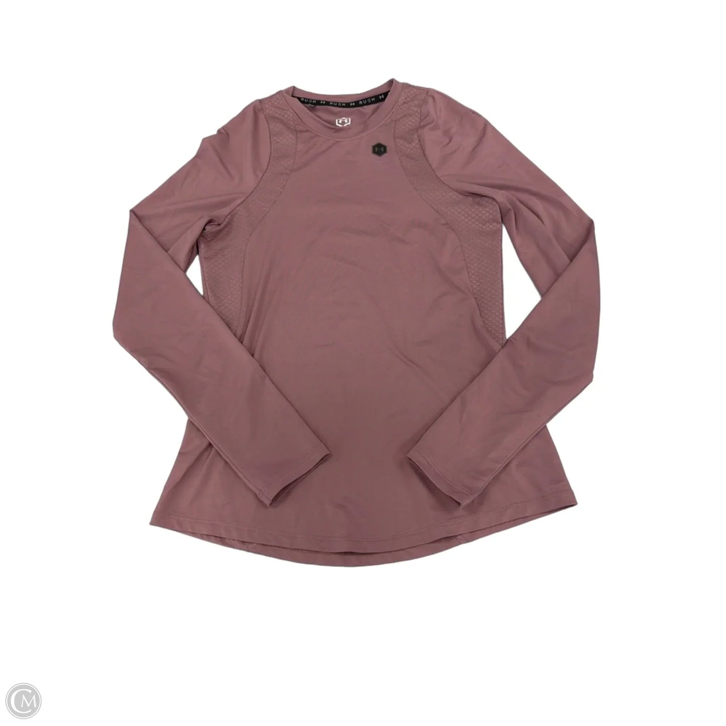 Athletic Top Long Sleeve Crewneck By Under Armour In Mauve, Size: S