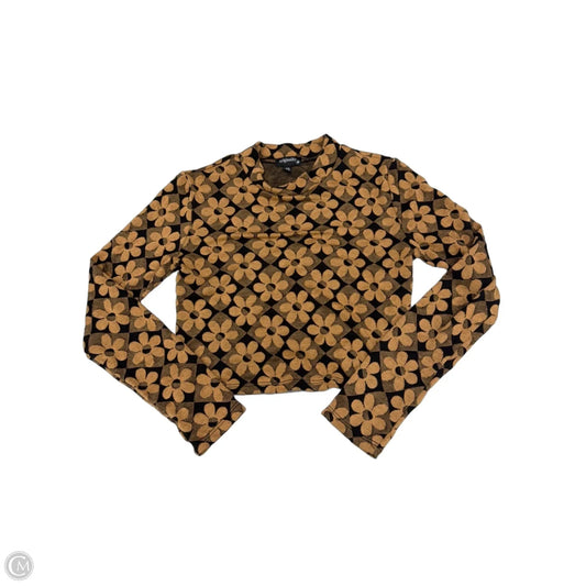 Top 2pc Long Sleeve By Originality In Black & Brown, Size: Xs