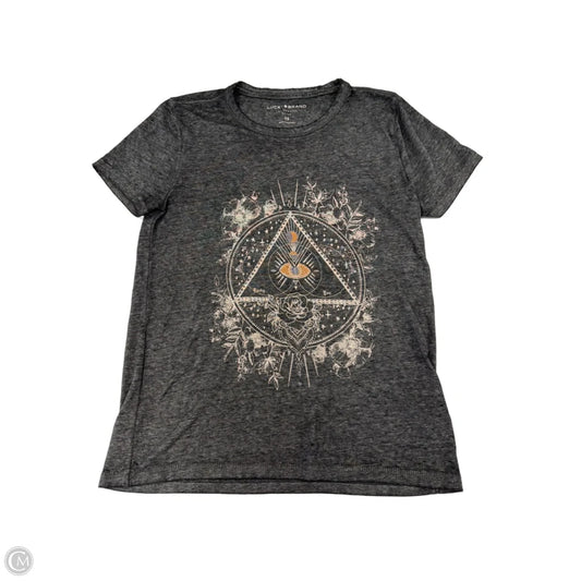 Top Short Sleeve By Lucky Brand In Grey, Size: Xs