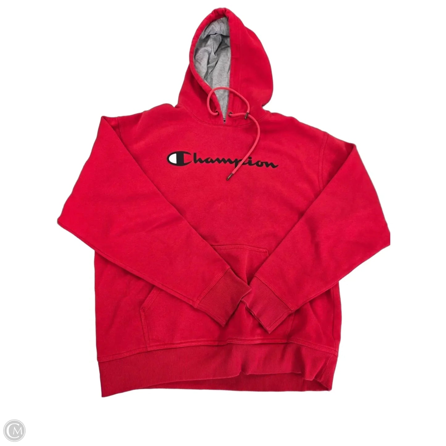 Sweatshirt Hoodie By Champion In Red, Size: L