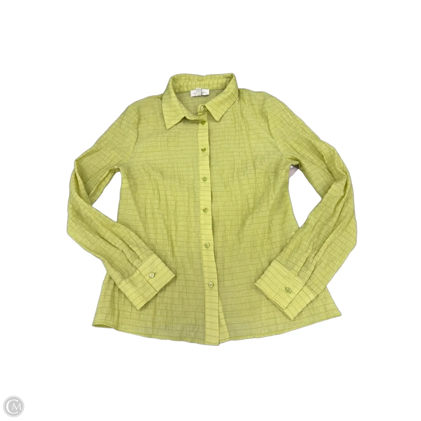 Top Long Sleeve By Topshop In Green, Size: M