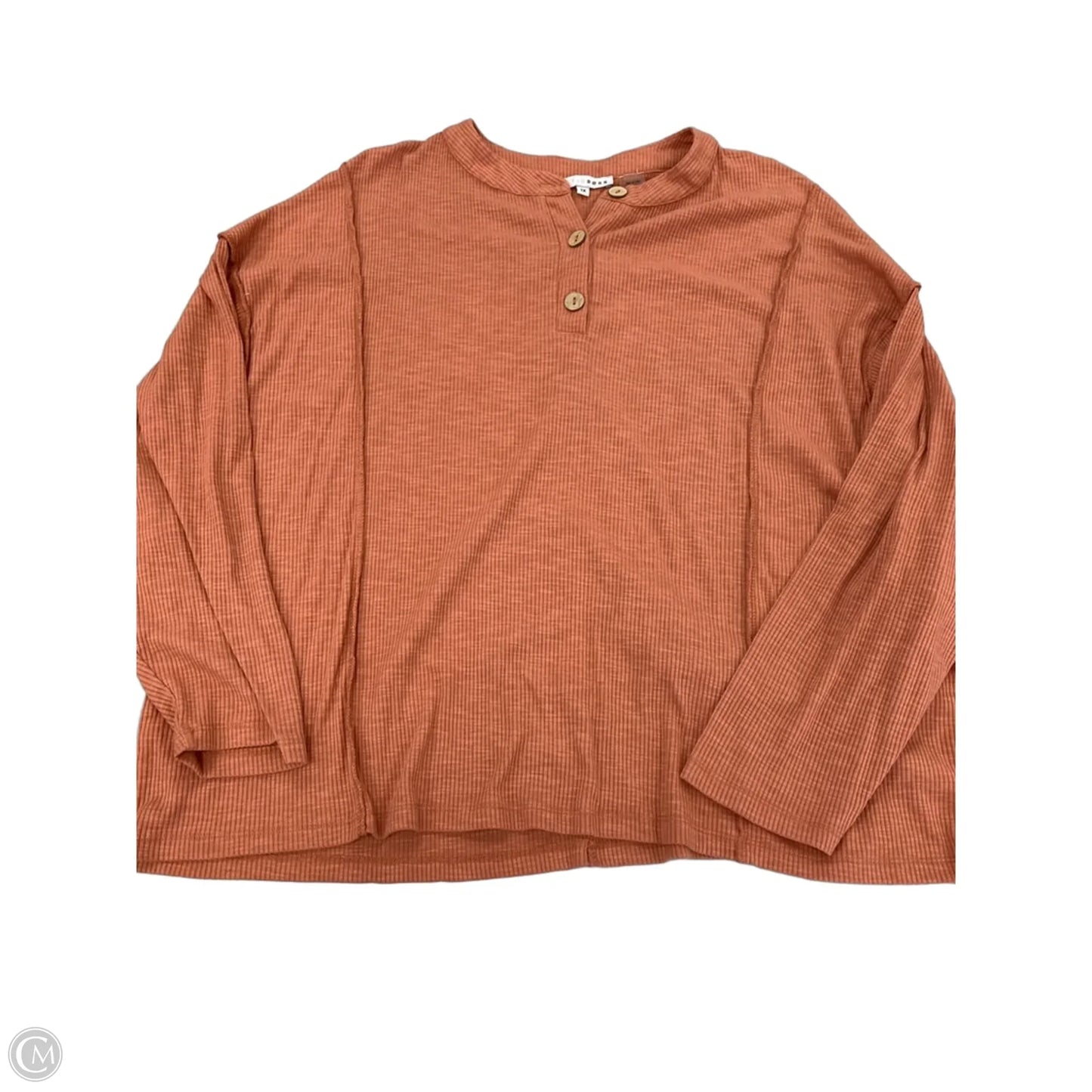 Top Long Sleeve By Baltic Born In Orange, Size: 1x
