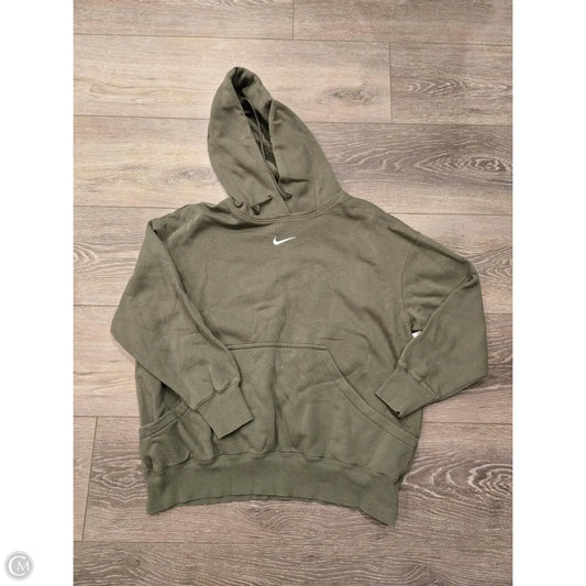 Sweatshirt Hoodie By Nike In Green, Size: L