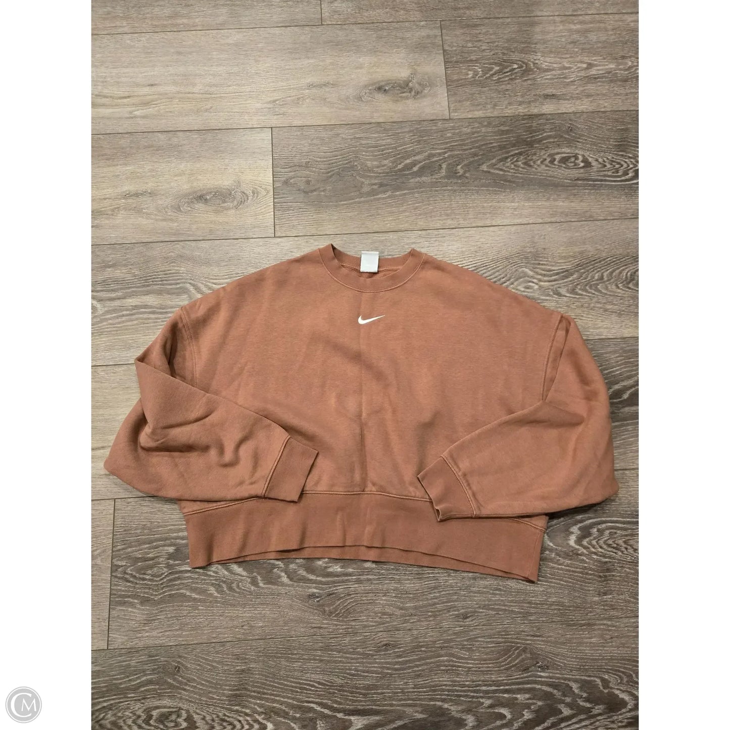 Sweatshirt Crewneck By Nike In Tan, Size: M