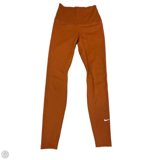 Athletic Leggings By Nike In Orange, Size: Xs