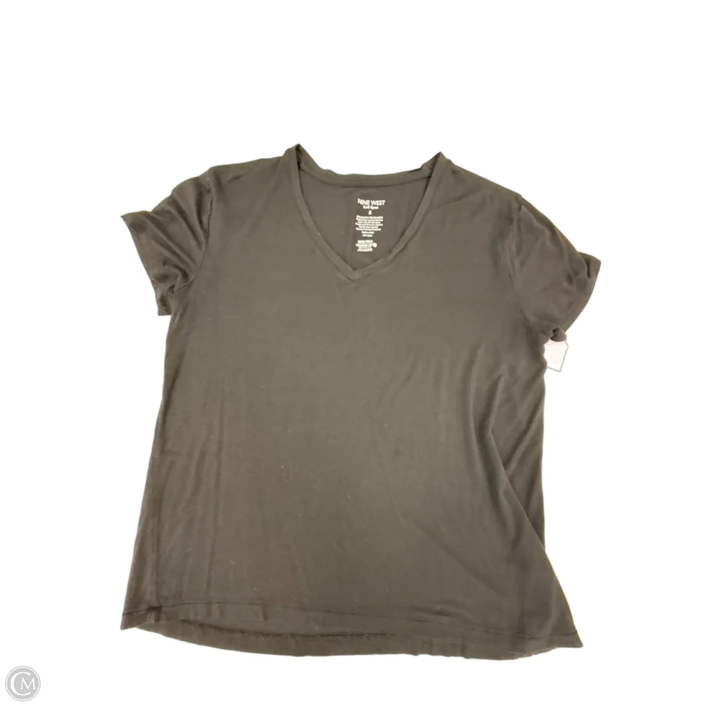 Top Short Sleeve Basic By Nine West In Black, Size: S