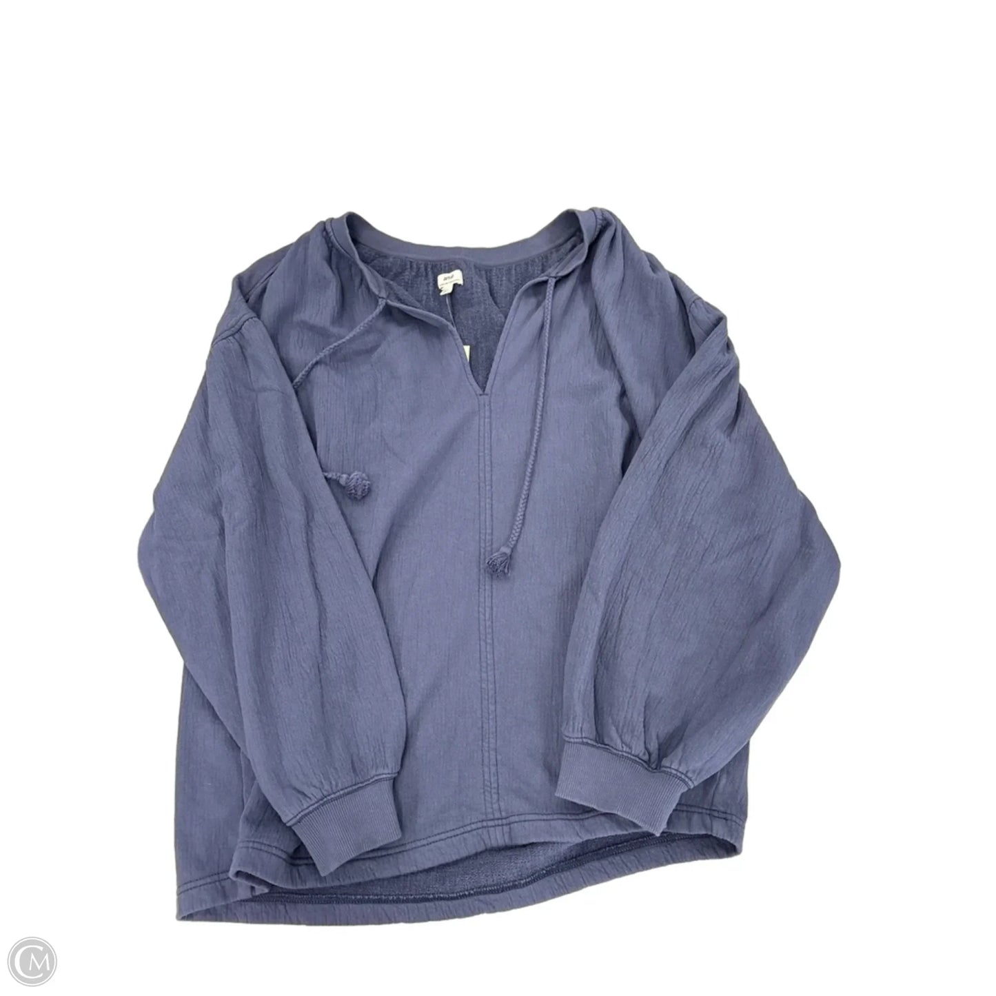 Top Long Sleeve By Aerie In Blue, Size: L