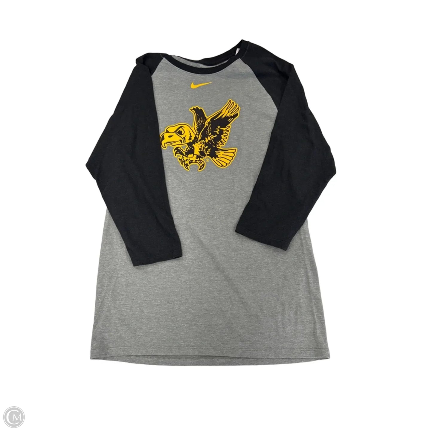 Top 3/4 Sleeve By Nike In Grey, Size: S