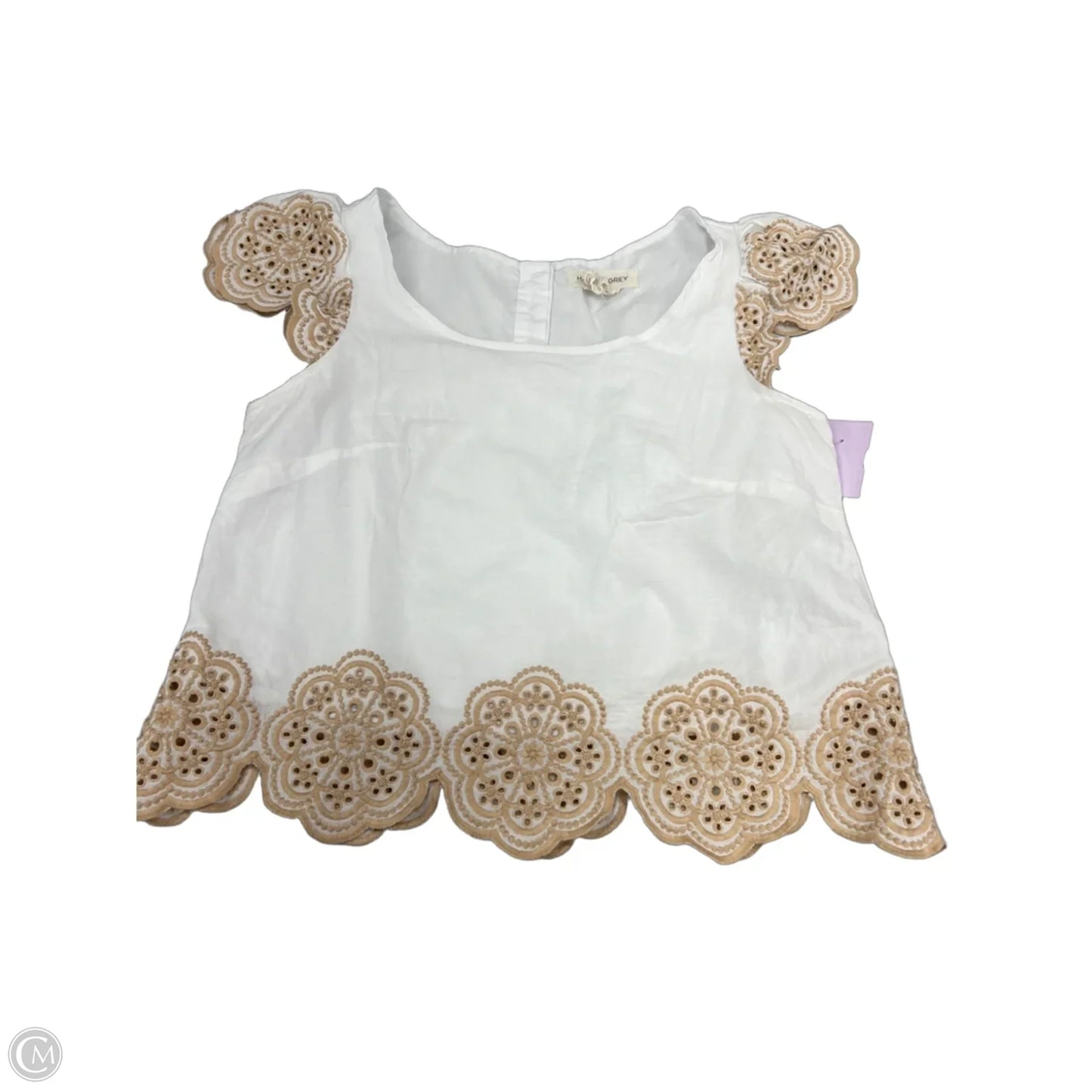Top Short Sleeve By Happily Grey In White, Size: Xs