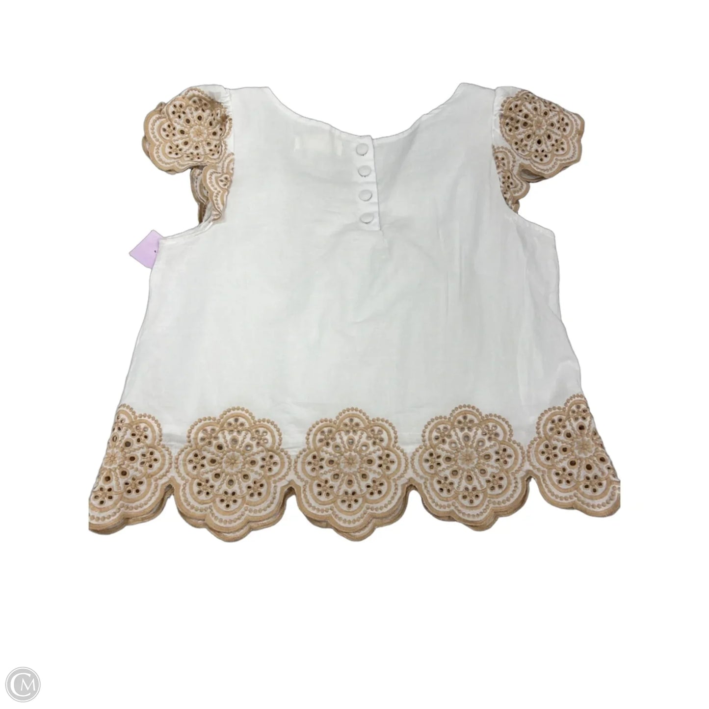 Top Short Sleeve By Happily Grey In White, Size: Xs