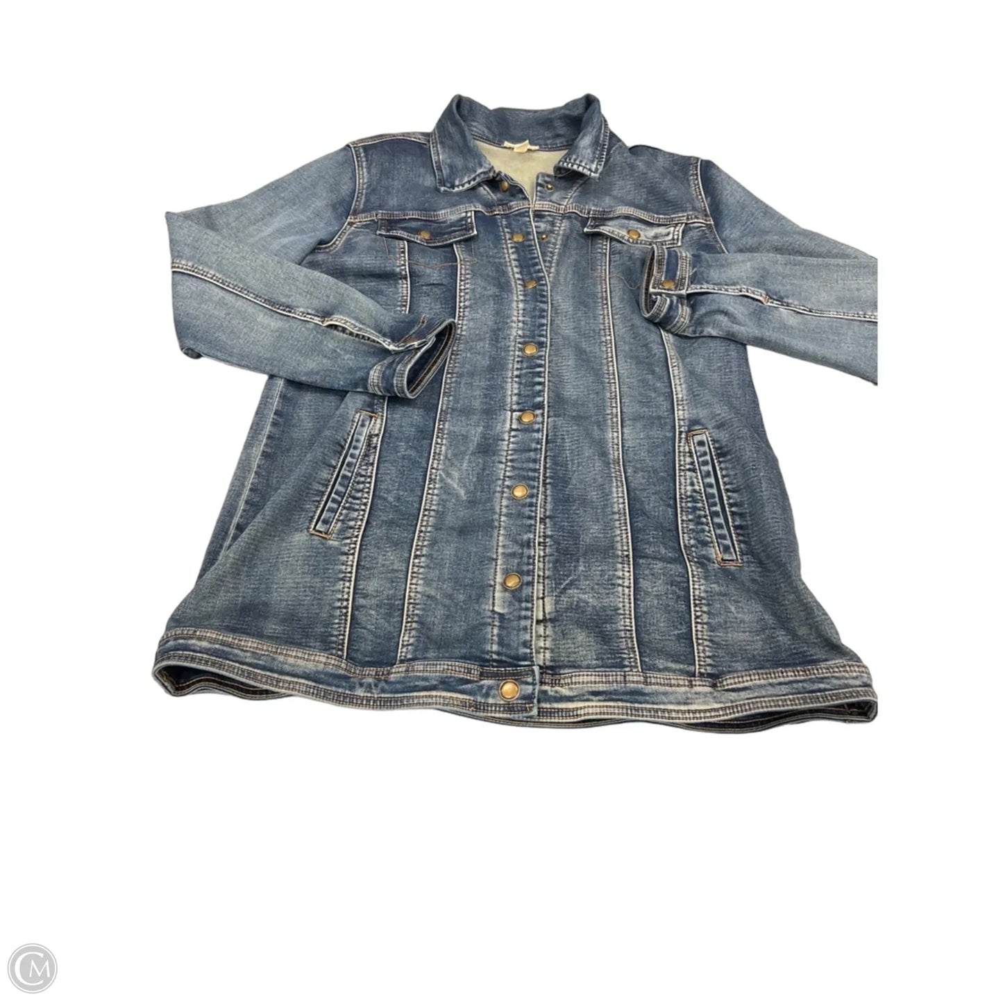 Jacket Denim By Tribal In Black, Size: L