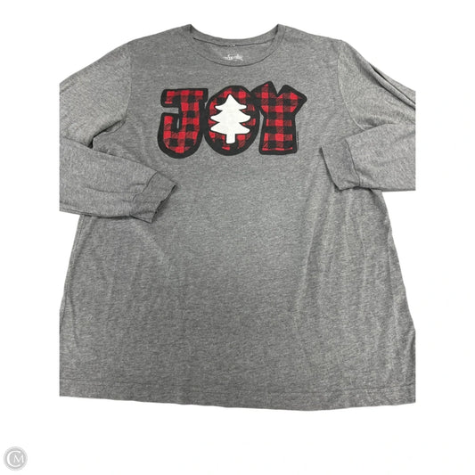 Top Long Sleeve By Texas True Threads In Grey, Size: Xl