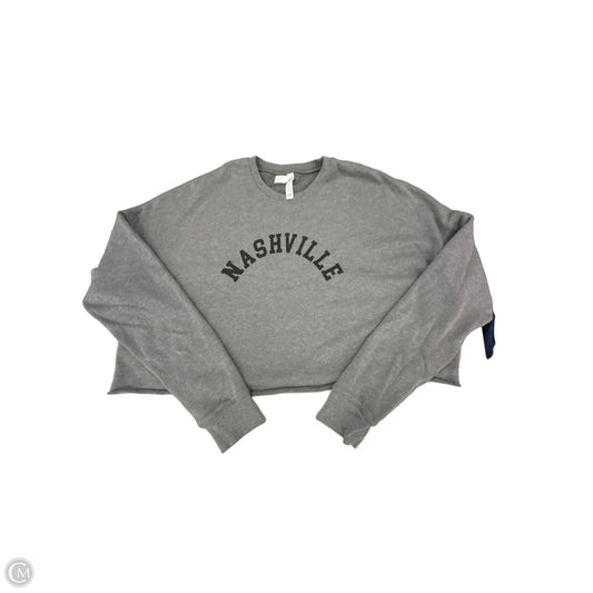 Top Long Sleeve By Bella + Canvas In Grey, Size: Xl