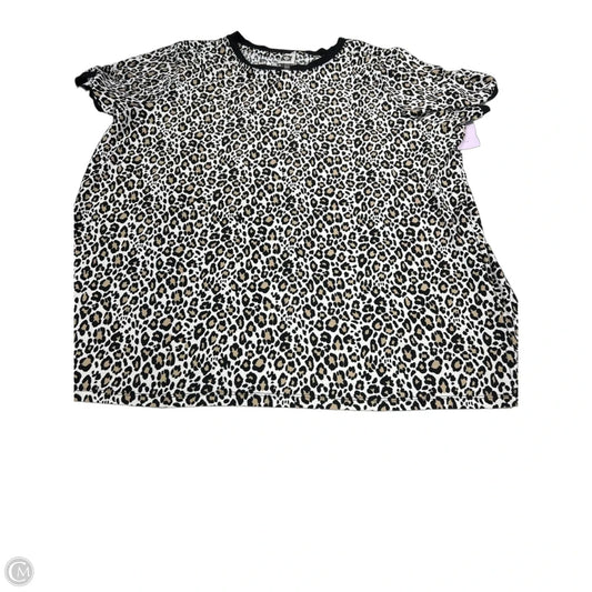 Top Short Sleeve By Anne Klein In Animal Print, Size: 2x
