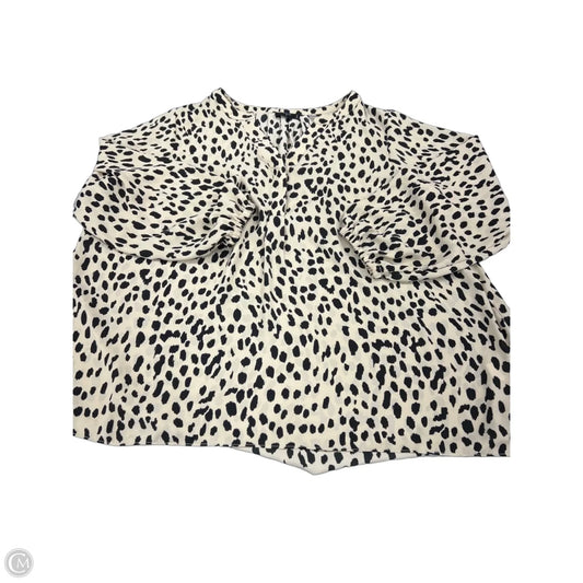 Top 3/4 Sleeve By Tahari In Animal Print, Size: 1x
