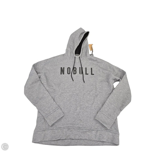 Athletic Sweatshirt Hoodie By Nobull In Grey, Size: S