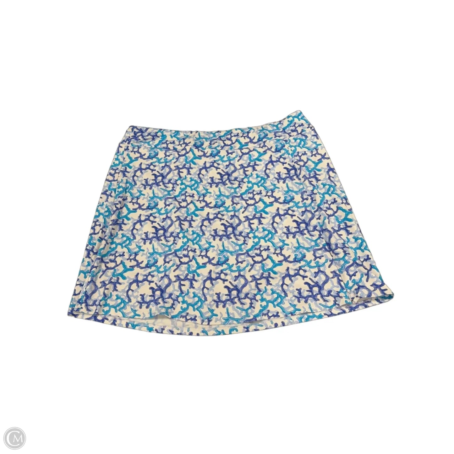 Skort By Lulu B In Blue & White, Size: 1x