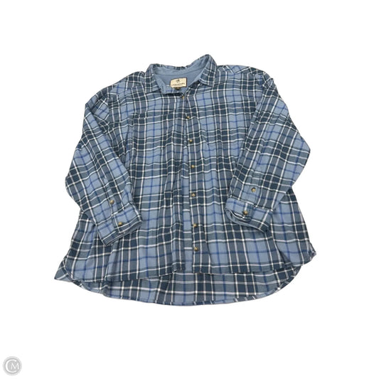 Top Long Sleeve By Cmf In Plaid Pattern, Size: 3x