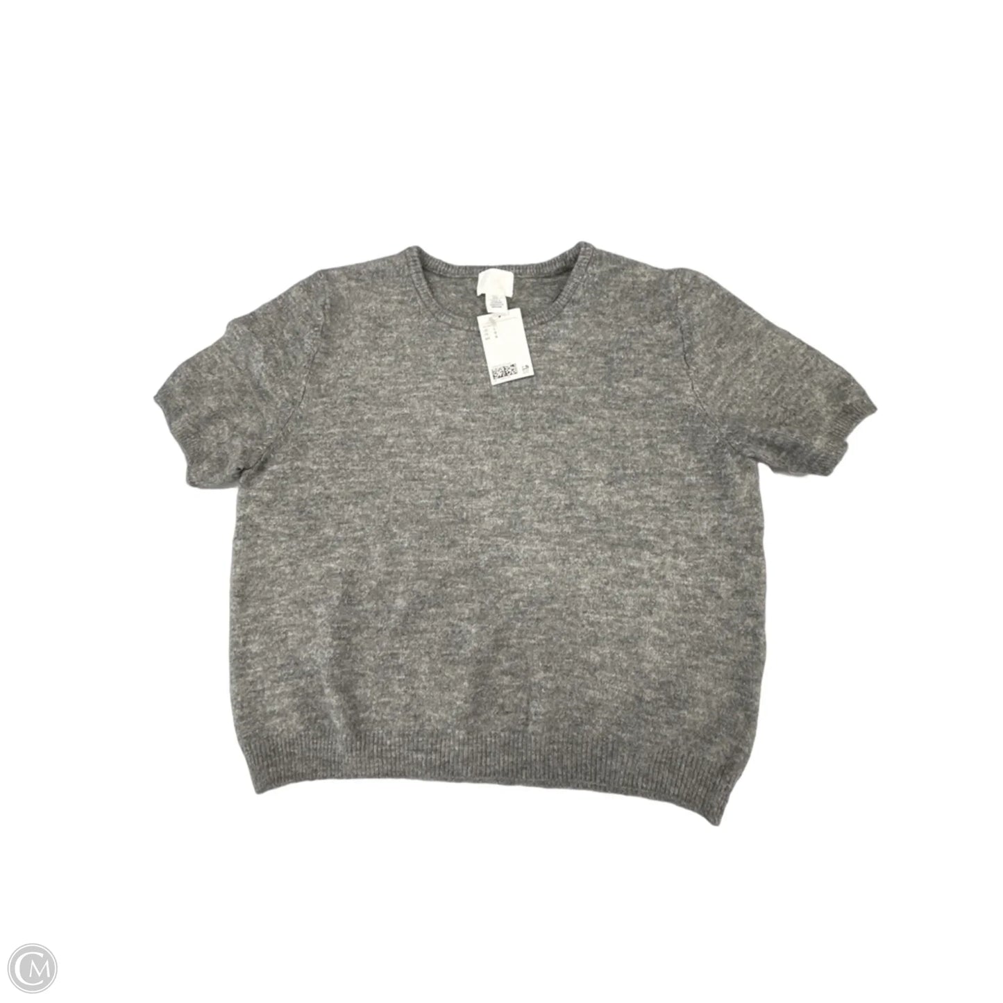 Top Short Sleeve By H&m In Grey, Size: L