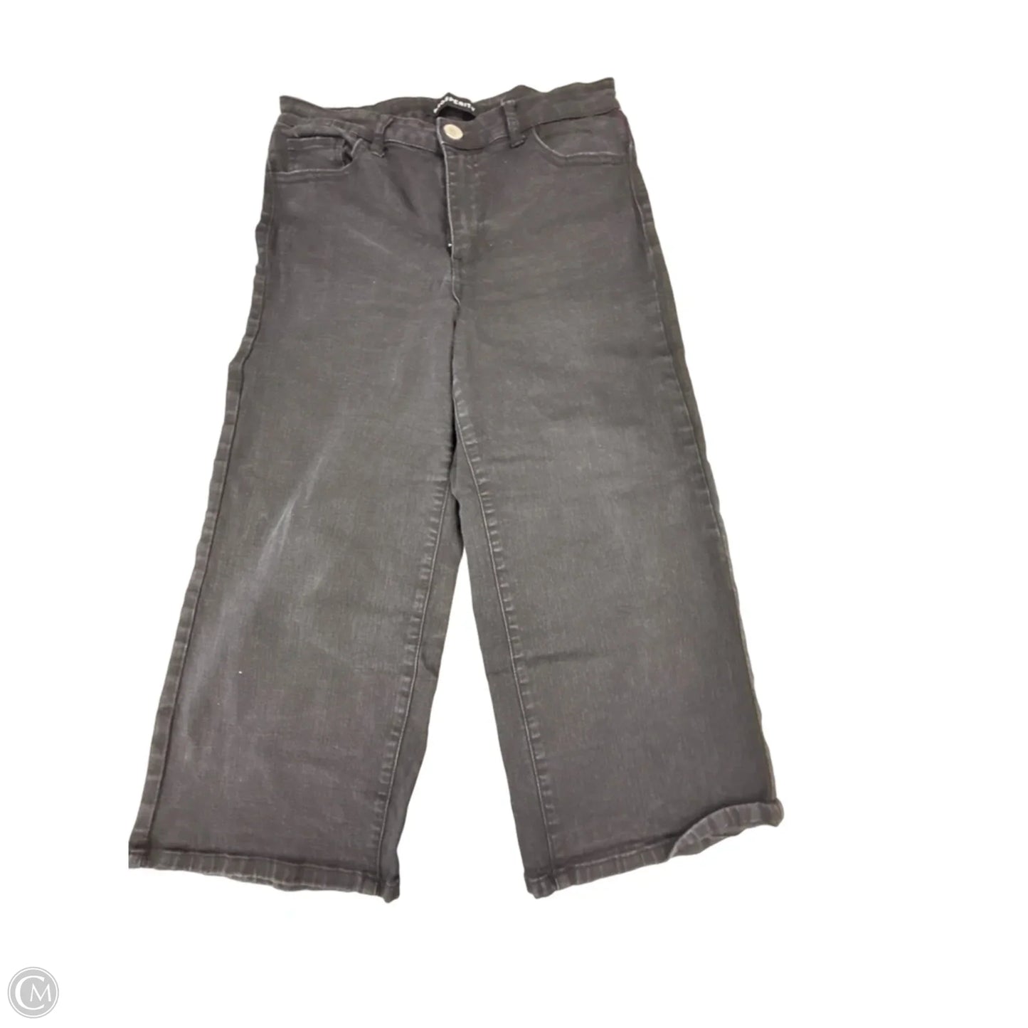 Jeans Cropped By Cme In Black Denim, Size: 10