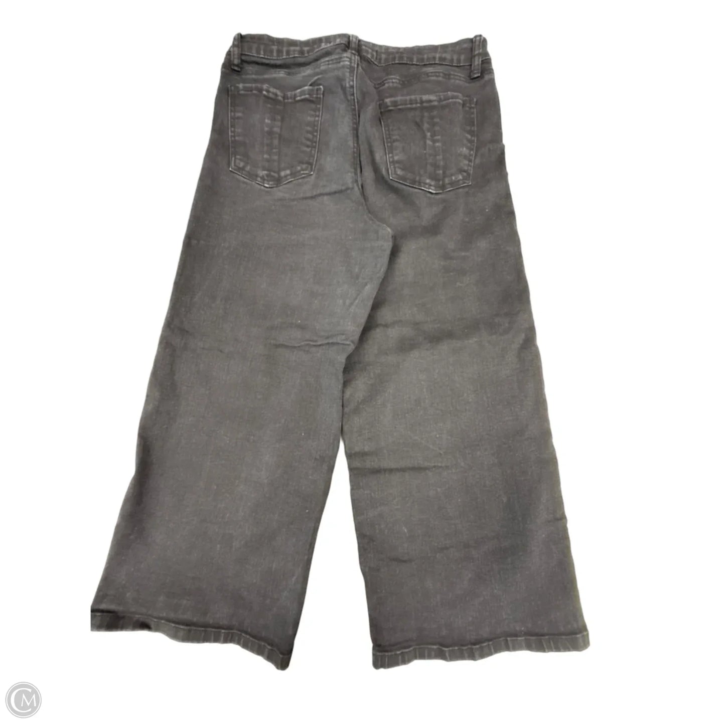Jeans Cropped By Cme In Black Denim, Size: 10