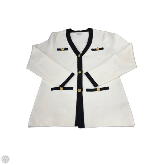Sweater Cardigan By Olivia Sky In White, Size: Xl