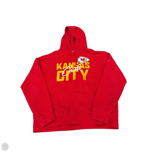 Sweatshirt Hoodie By Nike In Red, Size: L