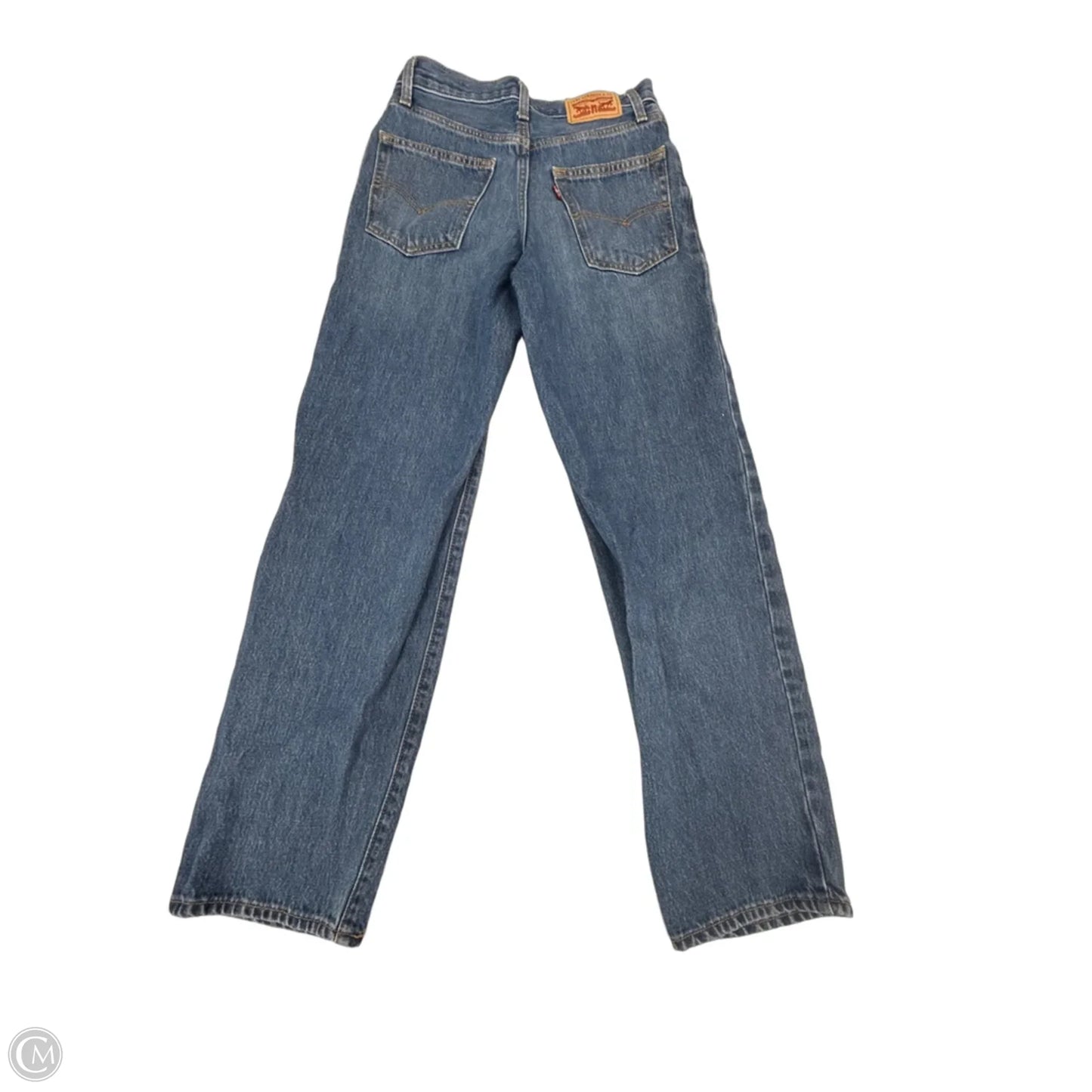 Jeans Straight By Levis In Blue Denim, Size: 0