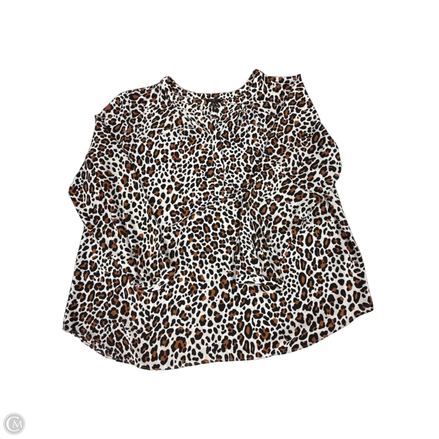 Top Long Sleeve By Talbots In Animal Print, Size: 3x