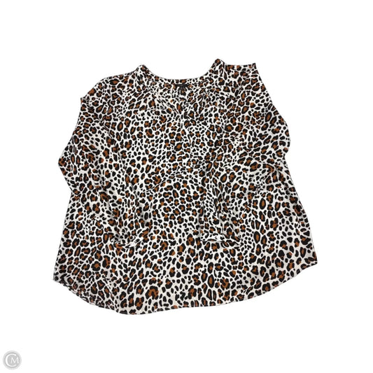 Top Long Sleeve By Talbots In Animal Print, Size: 3x