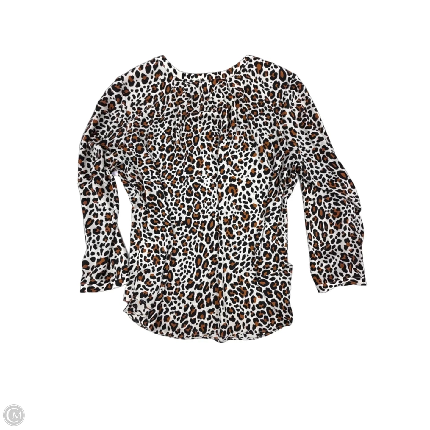 Top Long Sleeve By Talbots In Animal Print, Size: 3x