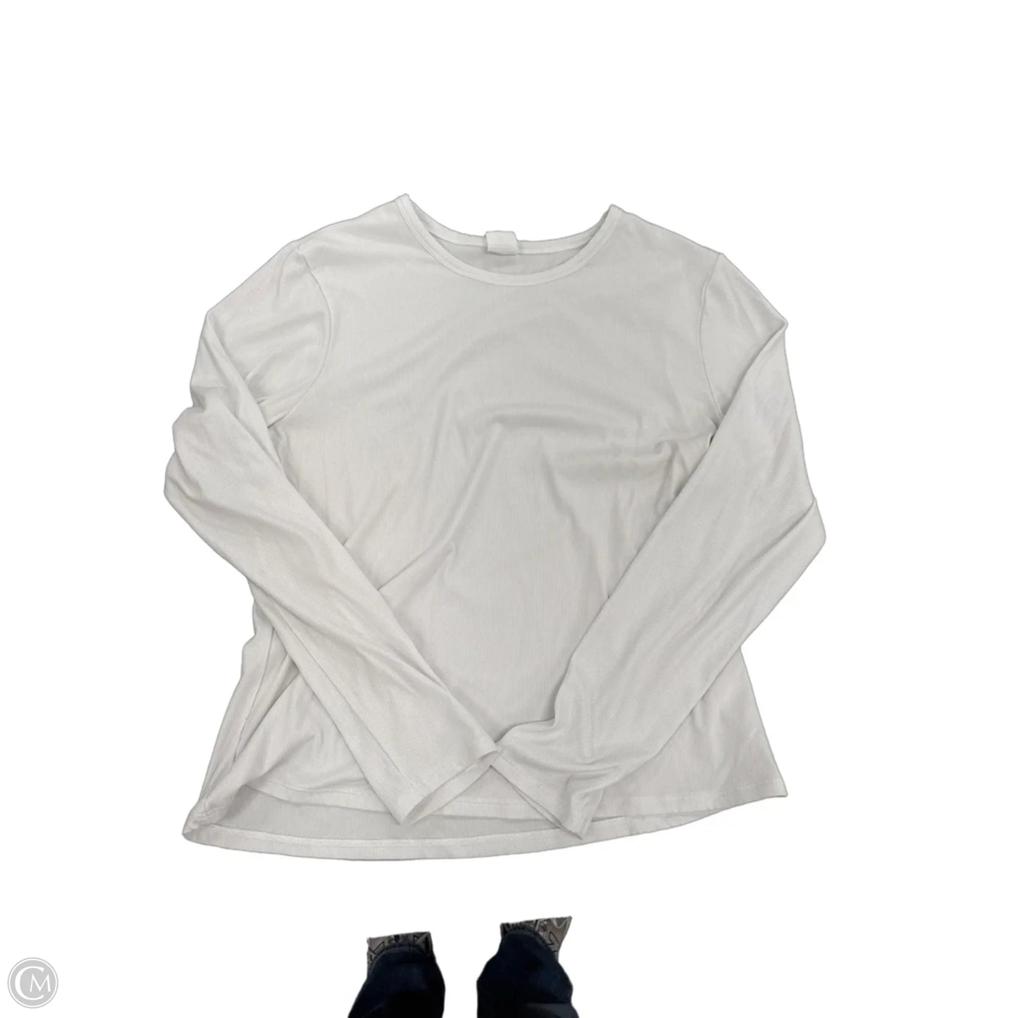 Top Long Sleeve By Athleta In White, Size: Xl
