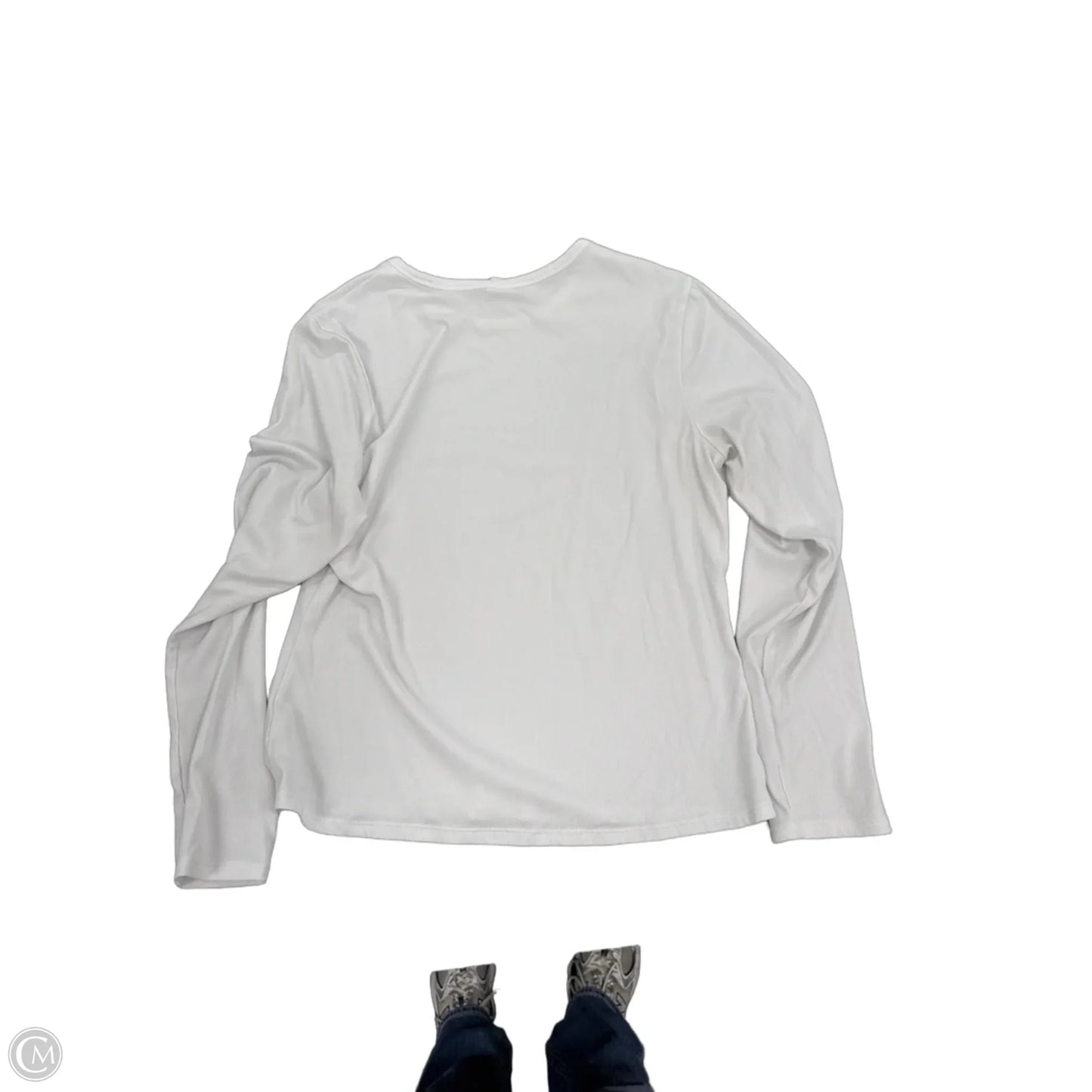 Top Long Sleeve By Athleta In White, Size: Xl