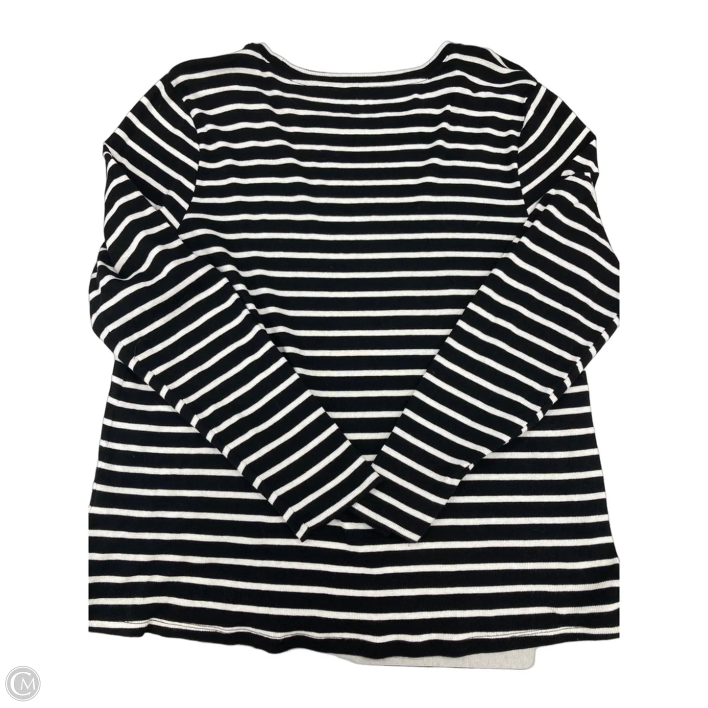 Top Long Sleeve Basic By Maurices In Black & White, Size: Xxl
