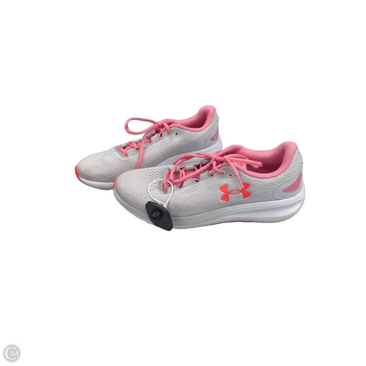 Shoes Sneakers By Under Armour In Grey & Pink, Size: 10