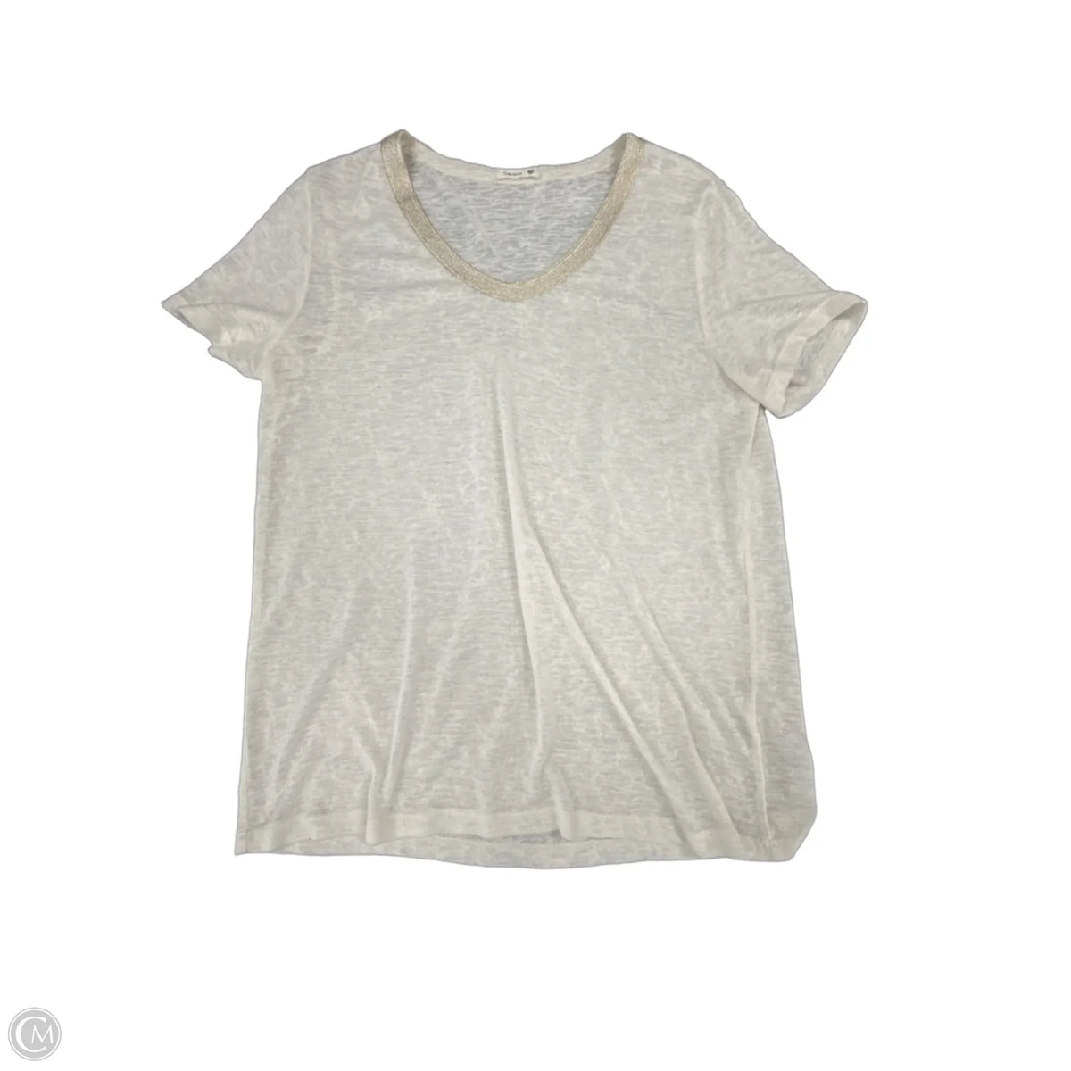 Top Short Sleeve By Soprano In Cream, Size: Xl